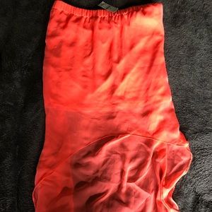 Coral high low skirt